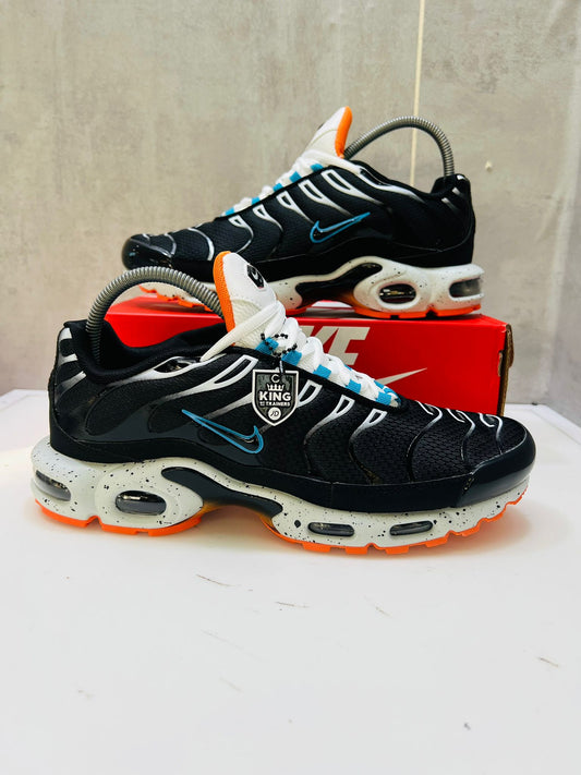 Nike Air Max Plus TN's Black with Orange Accent Sports Trainers