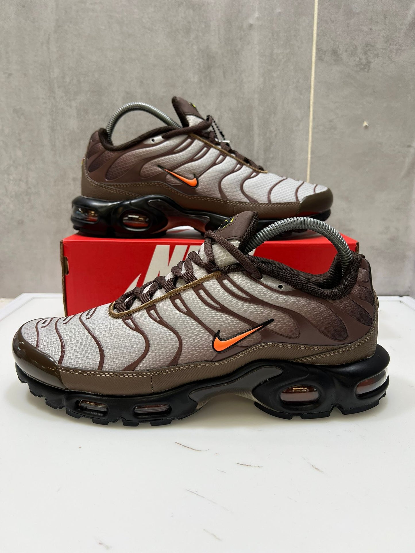 Nike Air Max Plus TN Brown & Beige Running Shoes