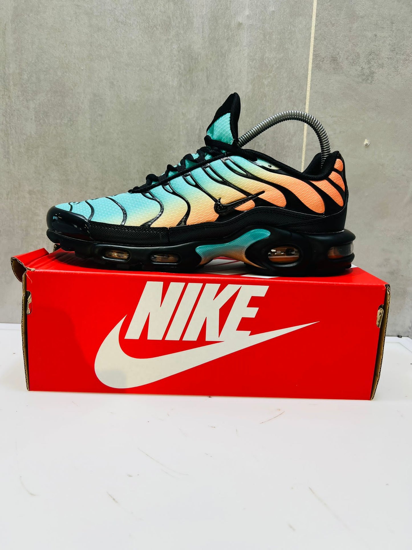Nike Air Max Plus TN's Trainers Black White Athletic Shoes